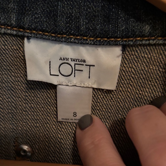 LOFT Dark Blue Denim Jacket - Picture 2 of 9